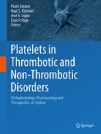 cover of the book Platelets in Thrombotic and Non-Thrombotic Disorders: Pathophysiology, Pharmacology and Therapeutics: an Update