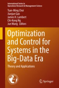 cover of the book Optimization and Control for Systems in the Big-Data Era: Theory and Applications