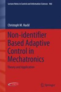 cover of the book Non-identifier Based Adaptive Control in Mechatronics: Theory and Application