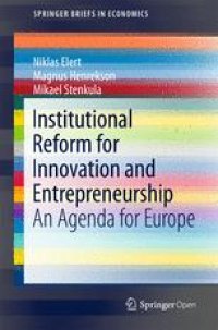 cover of the book Institutional Reform for Innovation and Entrepreneurship: An Agenda for Europe