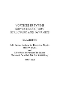 cover of the book Vortices in type II superconductors. Isotropic superconductors