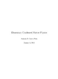 cover of the book Elementary condensed matter physics