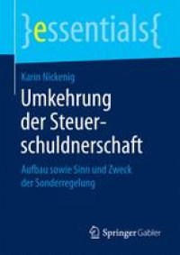 cover of the book Umkehrung der Steuerschuldnerschaft: Aufbau sowie Sinn und Zweck der Sonderregelung