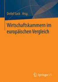 cover of the book Wirtschaftskammern im europäischen Vergleich