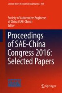 cover of the book Proceedings of SAE-China Congress 2016: Selected Papers