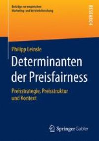 cover of the book Determinanten der Preisfairness: Preisstrategie, Preisstruktur und Kontext