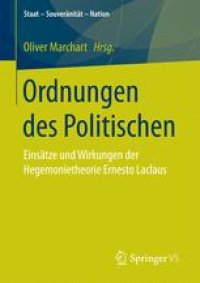 cover of the book Ordnungen des Politischen: Einsätze und Wirkungen der Hegemonietheorie Ernesto Laclaus