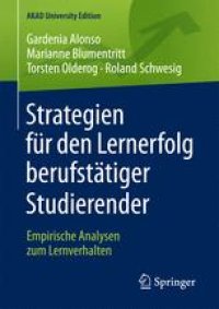 cover of the book Strategien für den Lernerfolg berufstätiger Studierender: Empirische Analysen zum Lernverhalten