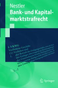 cover of the book Bank- und Kapitalmarktstrafrecht