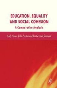 cover of the book Education, Equality and Social Cohesion: A Comparative Analysis