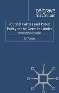 cover of the book Political Parties and Public Policy in the German Länder: When Parties Matter