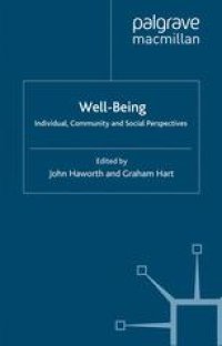 cover of the book Well-Being: Individual, Community and Social Perspectives