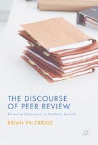 cover of the book The Discourse of Peer Review: Reviewing Submissions to Academic Journals