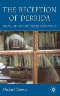 cover of the book The Reception of Derrida: Translation and Transformation