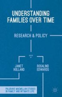 cover of the book Understanding Families Over Time: Research and Policy