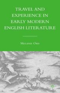 cover of the book Travel and Experience in Early Modern English Literature