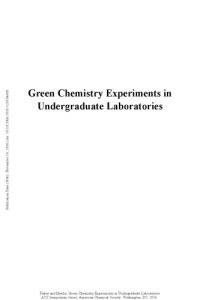 cover of the book Green chemistry experiments in undergraduate laboratories