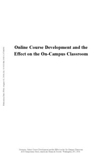 cover of the book Online course development and the effect on the on-campus classroom