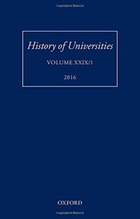 cover of the book History of universities. Volume XXIX/1