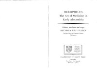 cover of the book Herophilus: The art of medicine in early Alexandria: edition, translation and essays