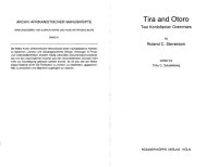 cover of the book Tira and Otoro two Kordofanian grammars