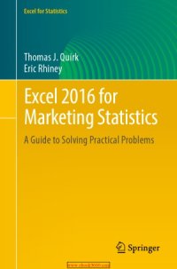 cover of the book Excel 2016 for Marketing Statistics