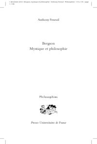 cover of the book Bergson : mystique et philosophie