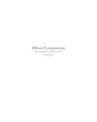 cover of the book Efficient R Programming  A Practical Guide to Smarter Programming