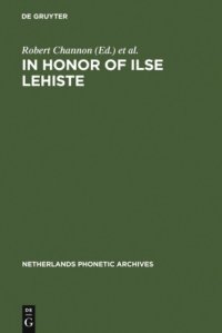 cover of the book In honor of Ilse Lehiste : Ilse Lehiste Pühendusteos