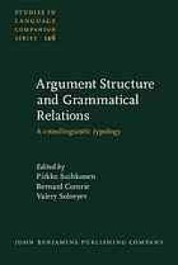 cover of the book Argument structure and grammatical relations : a crosslinguistic typology