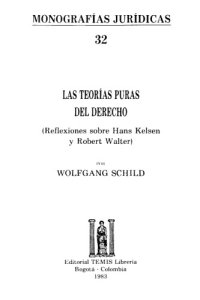 cover of the book Las teorías puras del derecho. Reflexiones sobre Hans Kelsen y Robert Walter