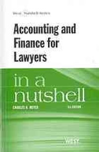 cover of the book Accounting and finance for lawyers in a nutshell