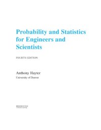 cover of the book Probability and Statistics for Engineers and Scientists