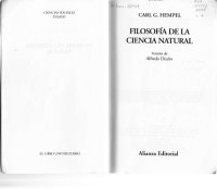 cover of the book Filosofía de la ciencia natural