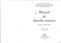 cover of the book Manual de Derecho Romano. Historia e Instituciones