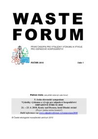 cover of the book Waste Forum: První časopis pro výsledky výzkumu a vývoje pro odpadové hospodářství