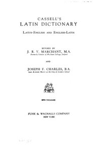 cover of the book Cassell’s Latin Dictionary : Latin-English and English-Latin