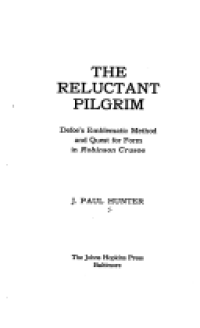 cover of the book The reluctant pilgrim: Defoe’s emblematic method and quest for form in Robinson Crusoe