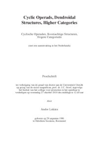 cover of the book Cyclic Operads, Dendroidal Structures, Higher Categories [PhD thesis]