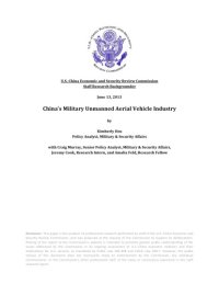 cover of the book China’s Military Unmanned Aerial Vehicle Industry