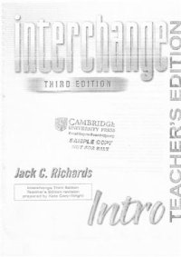 cover of the book Interchange Intro Teacher's Edition