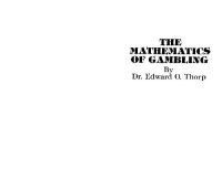 cover of the book The Mathematics of Gambling