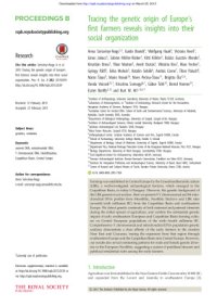 cover of the book Tracing the genetic origin of Europe’s first farmers reveals insights into their social organization