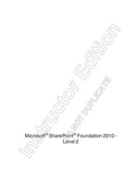 cover of the book Microsoft SharePoint Foundation 2010. Level 2