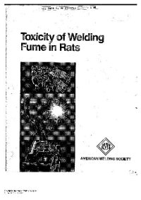 cover of the book Hazleton Laboratories Toxicity of Welding Fume in Rats Twfr