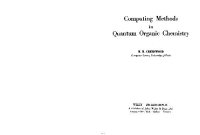 cover of the book Computing Methods in Quantum Organic Chemistry