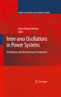 cover of the book Inter-area Oscillations in Power Systems: A Nonlinear and Nonstationary Perspective