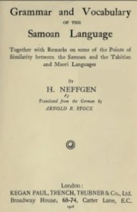 cover of the book Grammar and Vocabulary of the Samoan Language