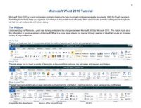 cover of the book Microsoft Word 2010 Tutorial