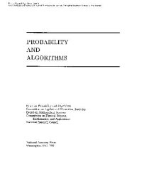 cover of the book National Academy Press - Probability and Algorithms